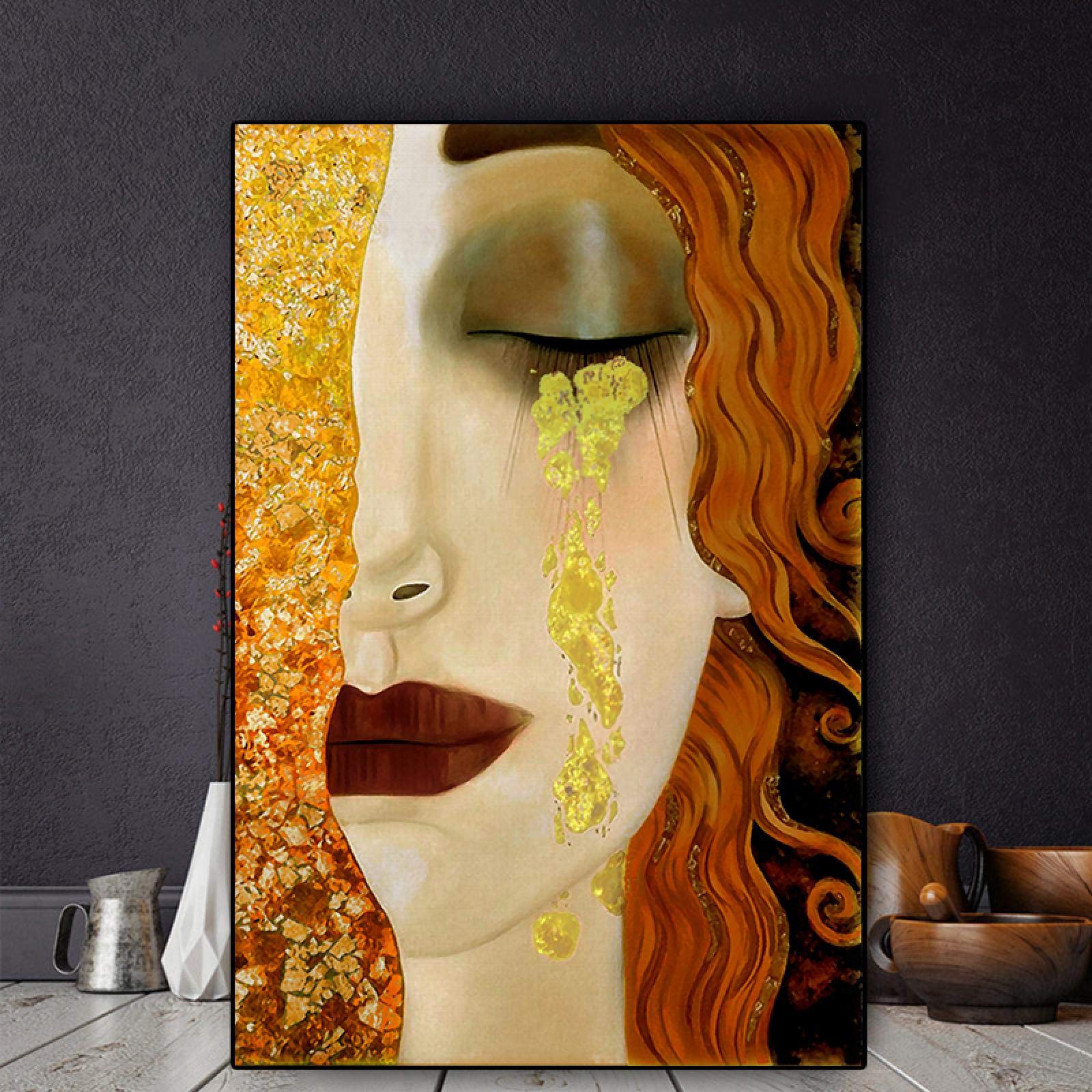 Amazon.co.jp: 有名な絵画グスタフクリムトがキャンバスに印刷された